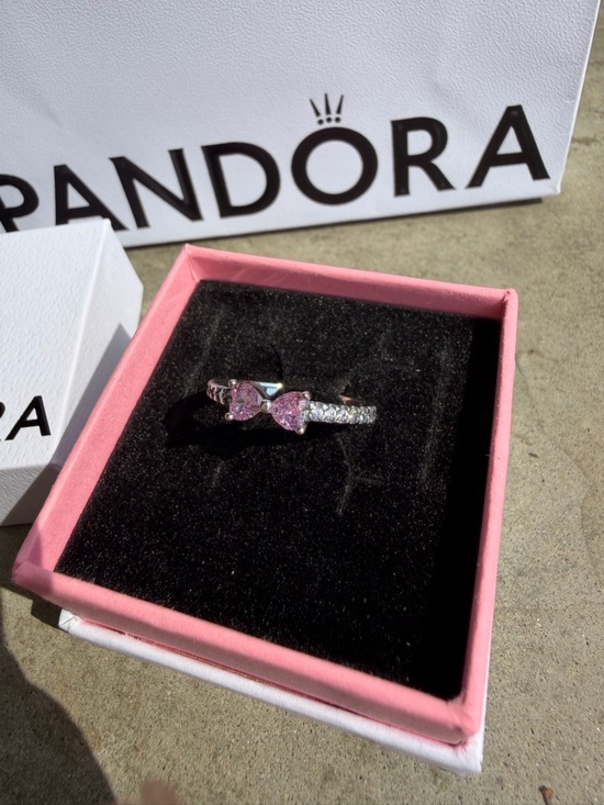 Pandora Jewelry - Pandora Pink Double Heart Ring